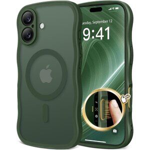 Women Deep Green Iphone 17 Pro Max Case Full Camera Protection Mag Safe